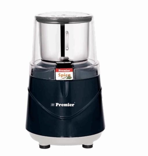 Premier Spice Grinder | 350W Wet & Dry Multifunction Food Grinder | Stainless Steel Herbs, Spices, Nuts, and Coffee Grinder for Home & Office with Detachable Jar